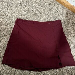 Burgundy Mini Skort